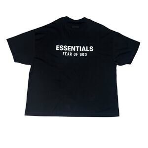 Essentials Fear Of God Black oversized boxy single stitch  t-shirt sz medium NEW